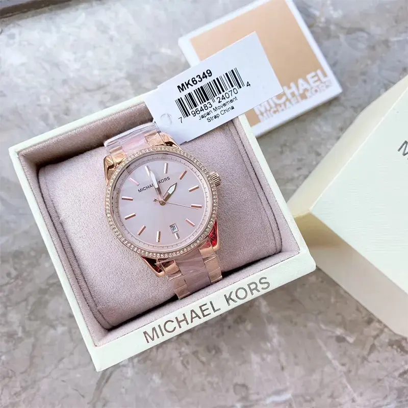 Michael Kors Ritz Rose Gold Dial Rose Gold Ladies Watch- MK6349